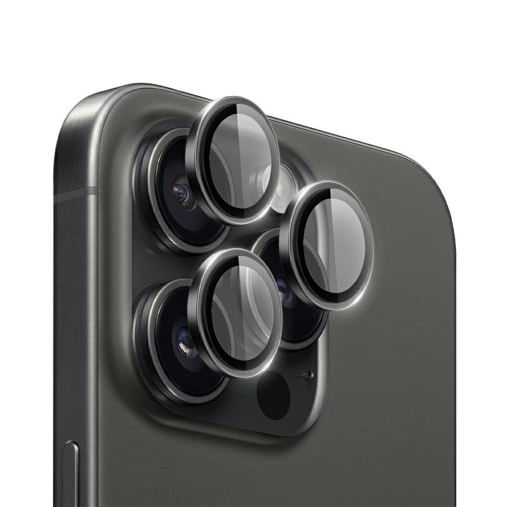 WIWU LG-004 1 Set For iPhone 15 Pro AR Tempered Glass PVD Aluminum Alloy Frame Lens Protector WIWU LG-004 1 Set For iPhone 15 Pro AR Tempered Glass PVD Aluminum Alloy Frame Lens Protector